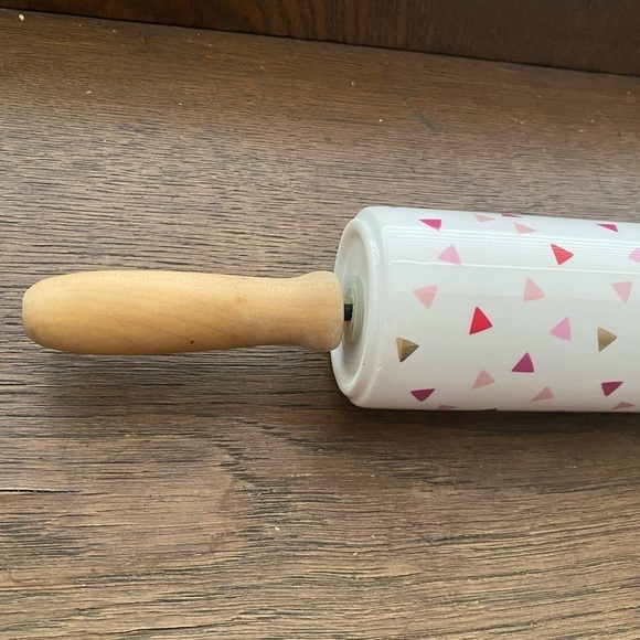 Ceramic Multi Color Triangle Confetti Rolling Pin 17.5” - Picture 6 of 11